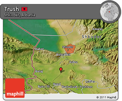 Satellite 3D Map of Trush