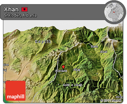 Satellite 3D Map of Xhan
