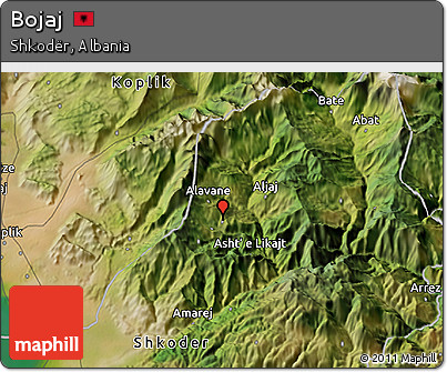 Satellite 3D Map of Bojaj