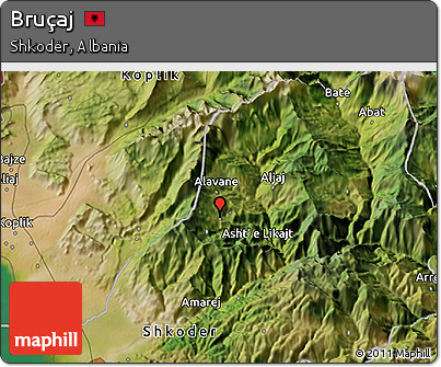 Satellite 3D Map of Bruçaj