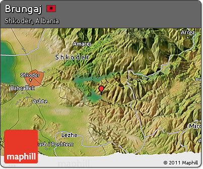 Satellite 3D Map of Brungaj