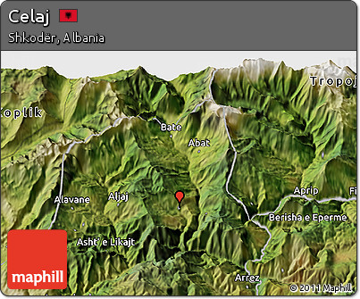 Satellite 3D Map of Celaj