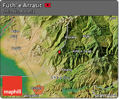Satellite 3D Map of Fush' E Arrasit