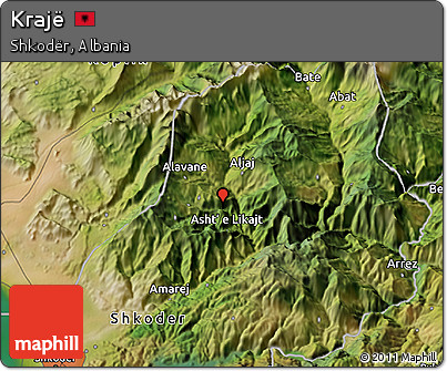 Satellite 3D Map of Krajë