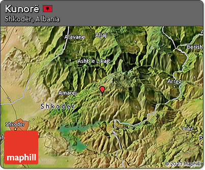 Satellite 3D Map of Kunorë