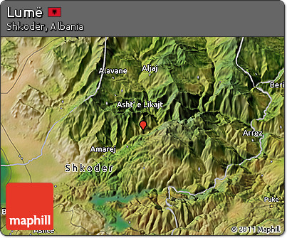 Satellite 3D Map of Lumë
