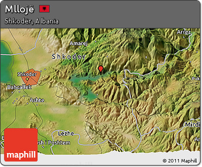 Satellite 3D Map of Mllojë