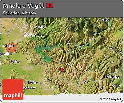 Satellite 3D Map of Mnela E Vogël