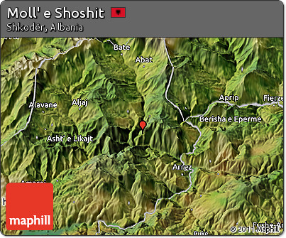 Satellite 3D Map of Moll' E Shoshit