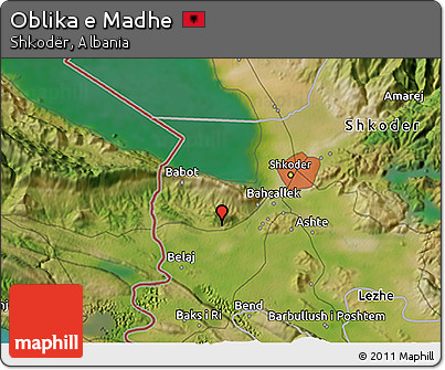Satellite 3D Map of Oblika E Madhe