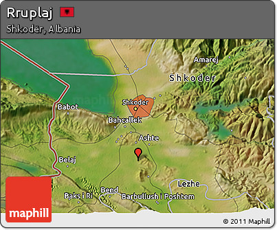 Satellite 3D Map of Rruplaj