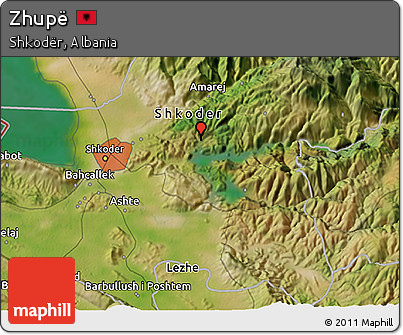 Satellite 3D Map of Zhupë