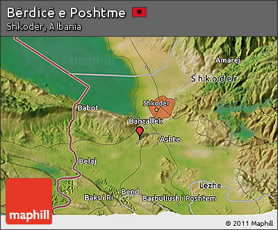 Satellite 3D Map of Bërdicë E Poshtme