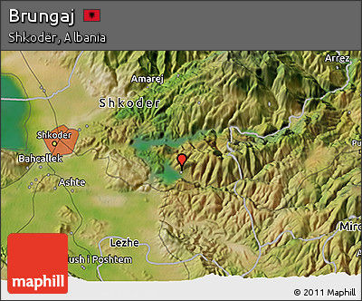 Satellite 3D Map of Brungaj