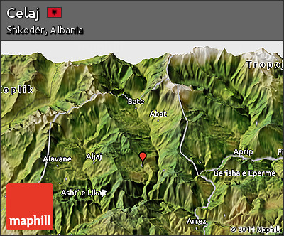 Satellite 3D Map of Celaj