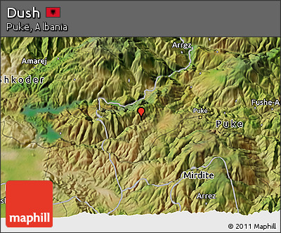 Satellite 3D Map of Dush