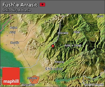 Satellite 3D Map of Fush' E Arrasit