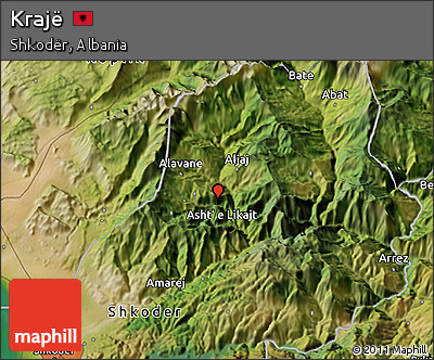 Satellite 3D Map of Krajë