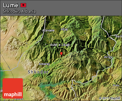 Satellite 3D Map of Lumë