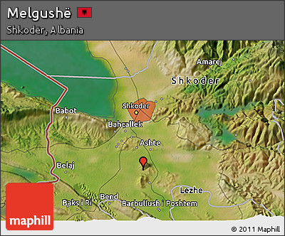 Satellite 3D Map of Melgushë