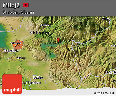 Satellite 3D Map of Mllojë