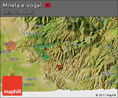 Satellite 3D Map of Mnela E Vogël