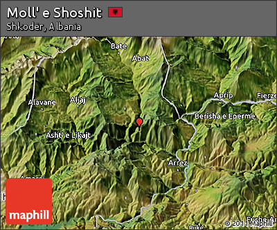 Satellite 3D Map of Moll' E Shoshit
