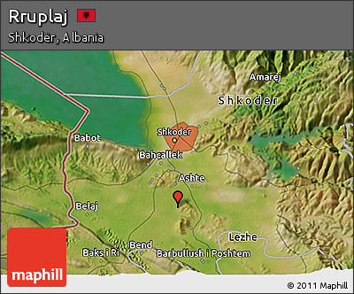Satellite 3D Map of Rruplaj