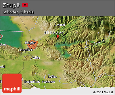 Satellite 3D Map of Zhupë
