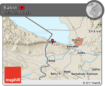 Shaded Relief 3D Map of Babot