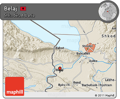 Shaded Relief 3D Map of Belaj
