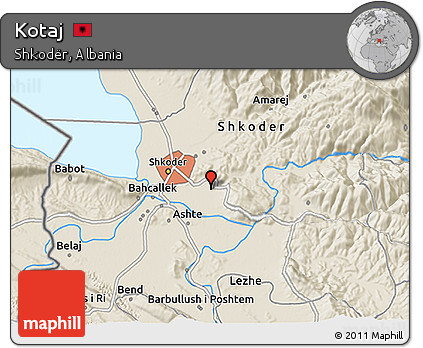Shaded Relief 3D Map of Kotaj