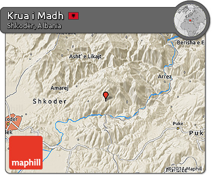 Shaded Relief 3D Map of Krua I Madh