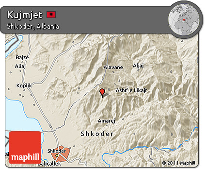 Shaded Relief 3D Map of Kujmjet