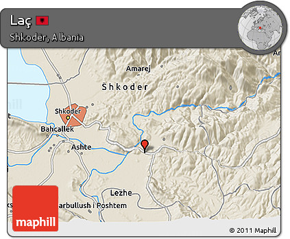 Shaded Relief 3D Map of Laç