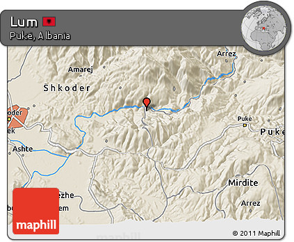 Shaded Relief 3D Map of Lum