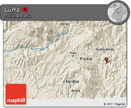 Shaded Relief 3D Map of Lumz