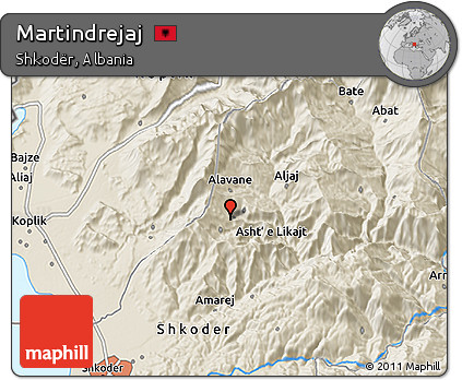 Shaded Relief 3D Map of Martindrejaj