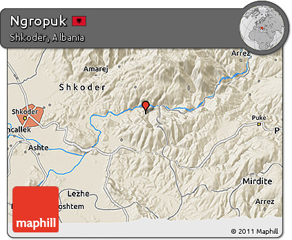 Shaded Relief 3D Map of Ngropuk