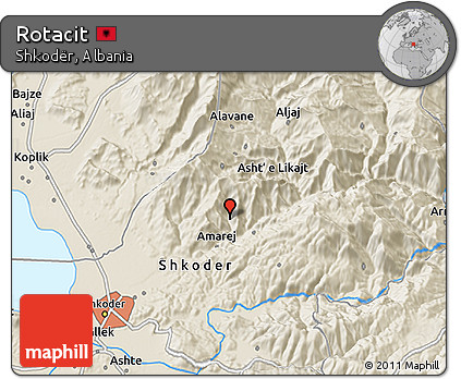 Shaded Relief 3D Map of Rotacit
