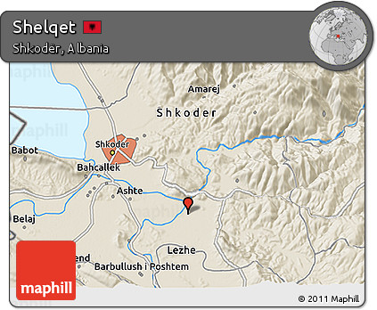 Shaded Relief 3D Map of Shelqet