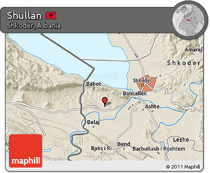 Shaded Relief 3D Map of Shullan