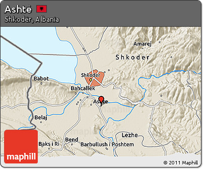 Shaded Relief 3D Map of Ashtë