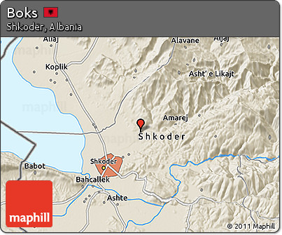 Shaded Relief 3D Map of Boks