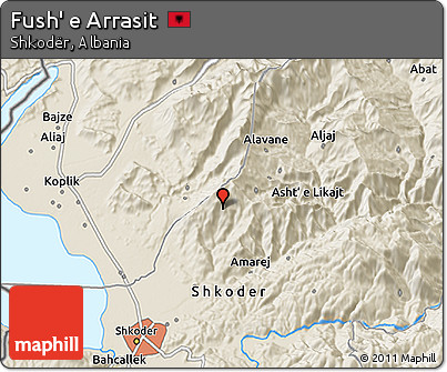 Shaded Relief 3D Map of Fush' E Arrasit