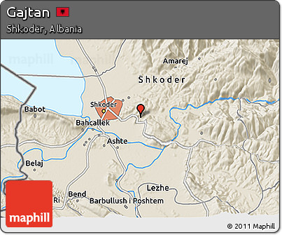 Shaded Relief 3D Map of Gajtan