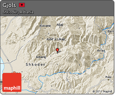 Shaded Relief 3D Map of Gjols