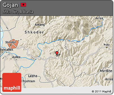 Shaded Relief 3D Map of Gojan
