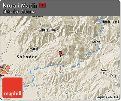 Shaded Relief 3D Map of Krua I Madh
