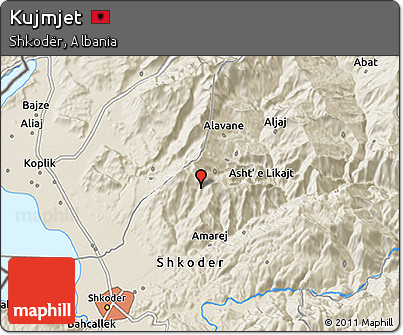 Shaded Relief 3D Map of Kujmjet